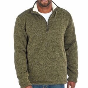 Orvis Sherpa Lined 1/4 Zip Pullover Men's Large Fleece Sweater NWT